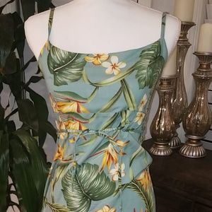 Aloha Hunt Dress Light Blue Rayon Hawaiian